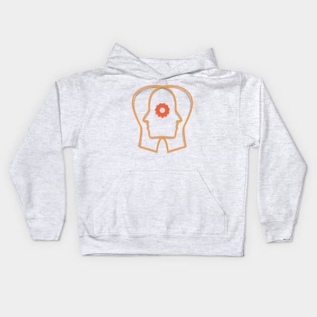 Outlined Heads Kids Hoodie by Mako Design 